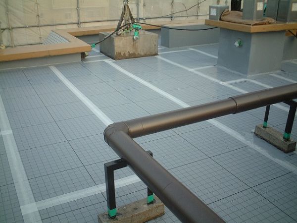 通気緩衝用シート貼り完了